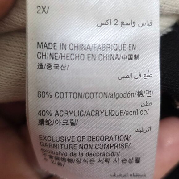 Charter Club Plus Size Black & White Heart Pattern Sweater Red Accent Heart Size - Picture 9 of 9